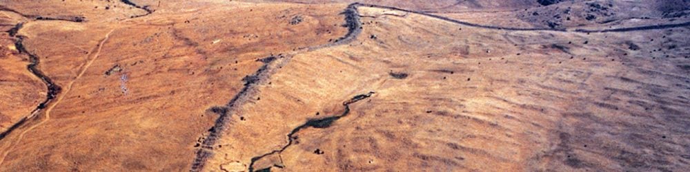 An aerial view of a mountain.